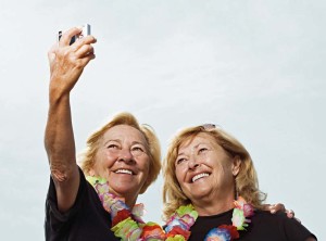 Women taking a picture of themselves